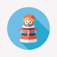Santa Claus flat icon with long shadow eps10 N54