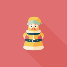 Santa Claus flat icon with long shadow eps10 N55