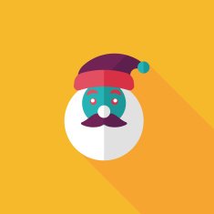 Santa Claus flat icon with long shadow eps10 N62