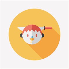 Halloween boy flat icon with long shadow eps10 N16