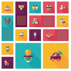 kid toys flat app ui background eps10 N14