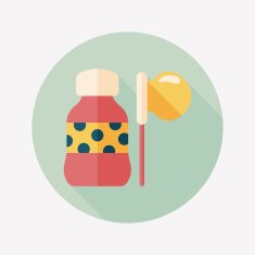 bubbles flat icon with long shadow eps10 N17