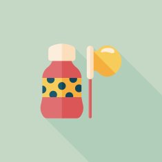bubbles flat icon with long shadow eps10 N19