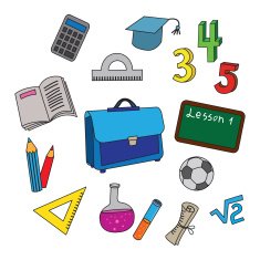 Set of school icons