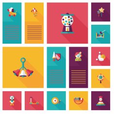 kid toys flat app ui background eps10 N22