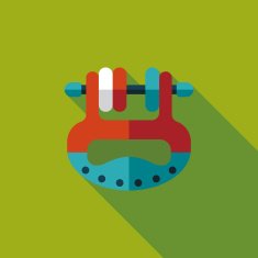 Baby toy flat icon with long shadow eps10 N9