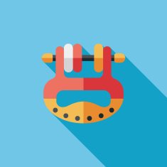 Baby toy flat icon with long shadow eps10 N10