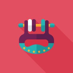 Baby toy flat icon with long shadow eps10 N14