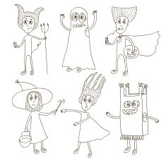 halloween vector doodle