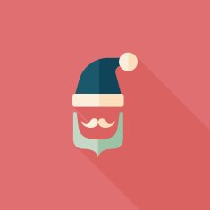 Santa Claus flat icon with long shadow eps10 N66
