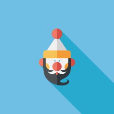 Santa Claus flat icon with long shadow eps10 N77