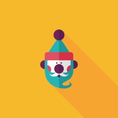 Santa Claus flat icon with long shadow eps10 N78