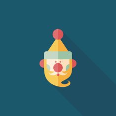 Santa Claus flat icon with long shadow eps10 N79