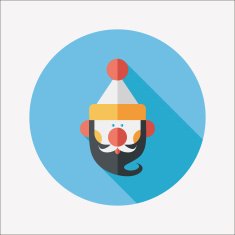 Santa Claus flat icon with long shadow eps10 N81