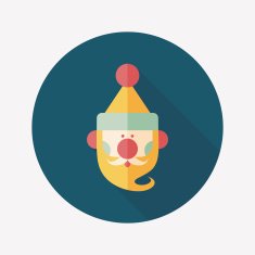 Santa Claus flat icon with long shadow eps10 N83
