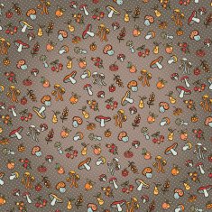 Doodle background pattern Autumn harvest vector Polka dot