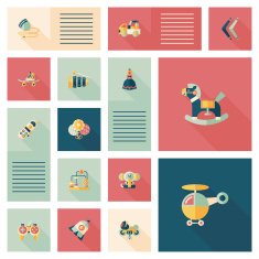 kid toys flat app ui background eps10 N26