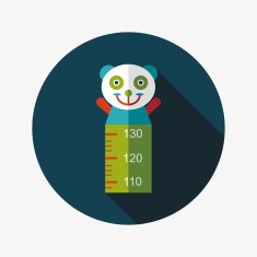 Height scale flat icon with long shadow N2