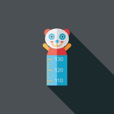 Height scale flat icon with long shadow N3