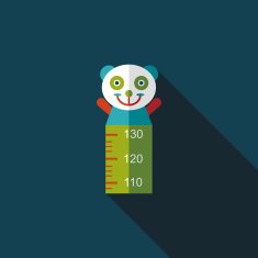 Height scale flat icon with long shadow N4