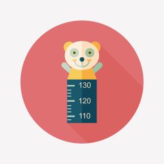 Height scale flat icon with long shadow N5