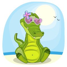 Crocodile on the beach