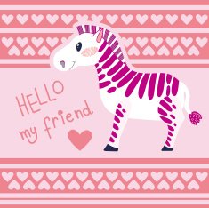 Cute vector zebra