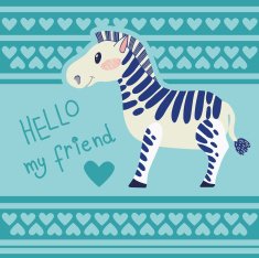 Cute vector zebra N2
