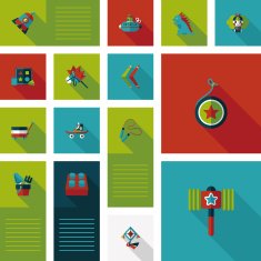 kid toys flat app ui background eps10 N32