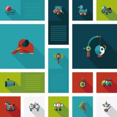 kid toys flat app ui background eps10 N34