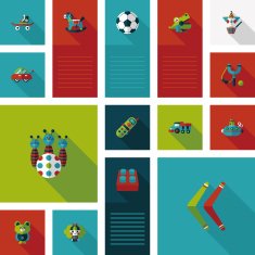 kid toys flat app ui background eps10 N37