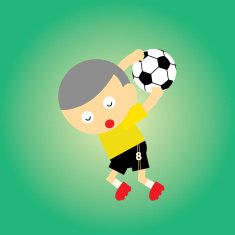 sport football player vector cartoon