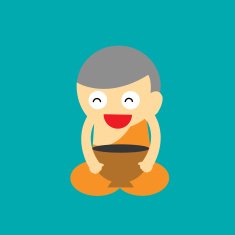 monk vector cartoon N7