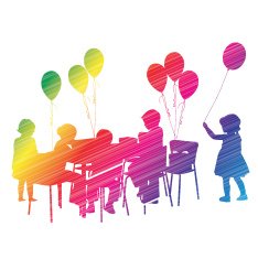 Rainbow Silhouette Birthday Party