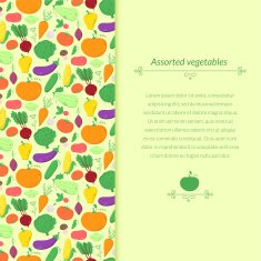 Vegetables vector background N4