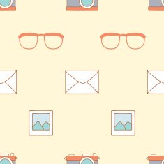 Pattern with hipster elements