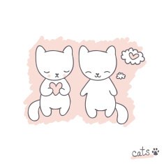 Sketch with cats