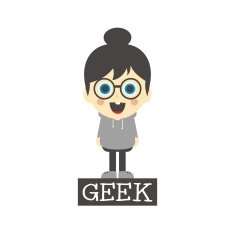geek girl cartoon N2