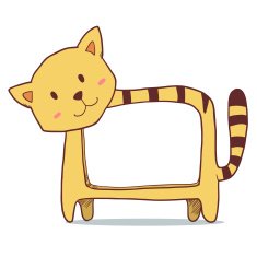 Cute cat photo frame
