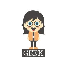 geek girl cartoon N3