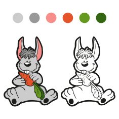 Coloring book (rabbit) N7
