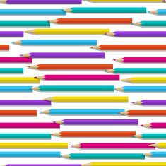 Seamless pattern with color pencils N2