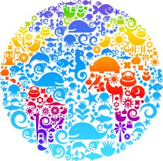 vector globe with a set of design elements and icons