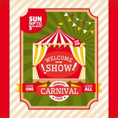 Country fair vintage invitation card N2