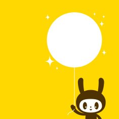 Manga message balloon holder sparkle cartoon character illustration