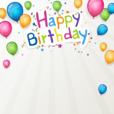 Vector Happy Birthday Greeting Card N24