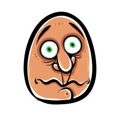 Funny cartoon face vector illustration N3