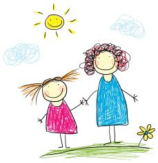 Family and sun