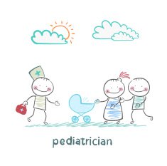 pediatrician came to the sick child