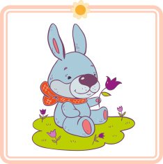 Cartoon little rabbit
